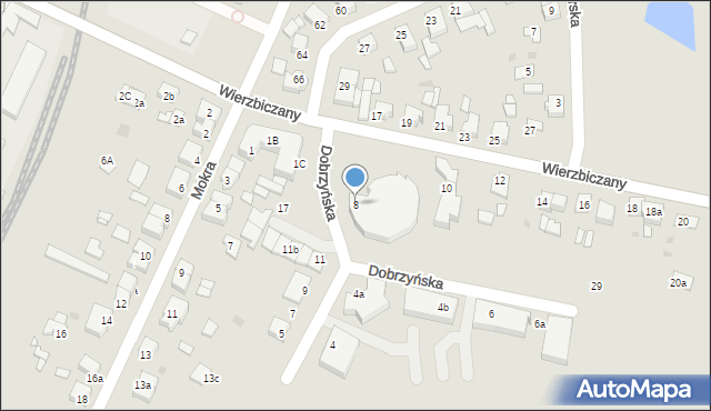 Gniezno, Wierzbiczany, 8, mapa Gniezna