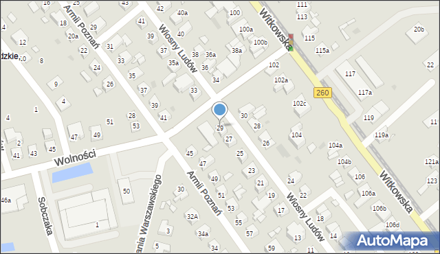 Gniezno, Wiosny Ludów, 29, mapa Gniezna