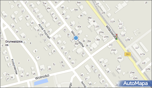 Gniezno, Wiosny Ludów, 35a, mapa Gniezna