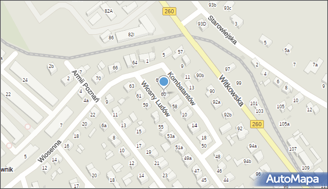 Gniezno, Wiosny Ludów, 60, mapa Gniezna