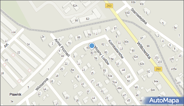 Gniezno, Wiosny Ludów, 61, mapa Gniezna