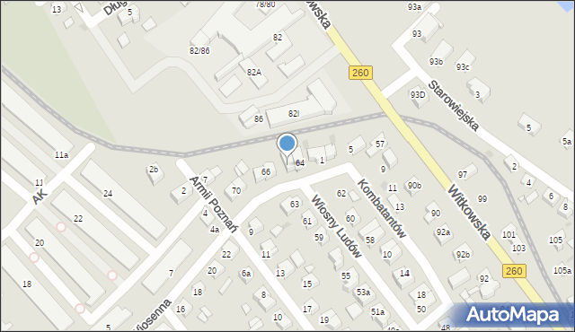 Gniezno, Wiosny Ludów, 64a, mapa Gniezna