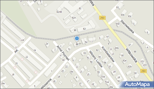 Gniezno, Wiosny Ludów, 66, mapa Gniezna