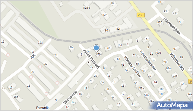 Gniezno, Wiosny Ludów, 72, mapa Gniezna