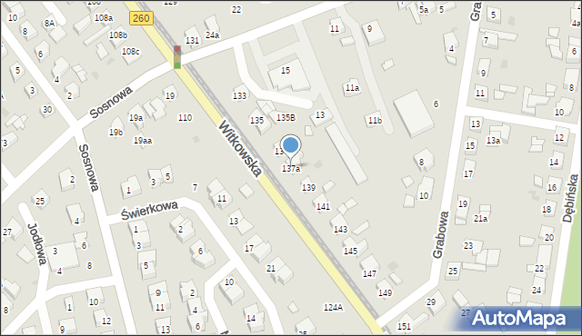 Gniezno, Witkowska, 137a, mapa Gniezna