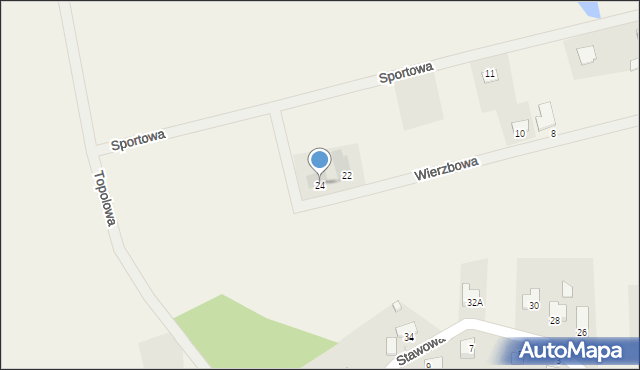 Gołanice, Wierzbowa, 24, mapa Gołanice