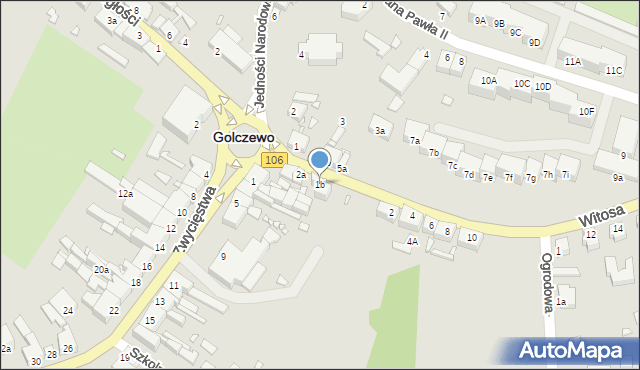 Golczewo, Witosa Wincentego, 1b, mapa Golczewo
