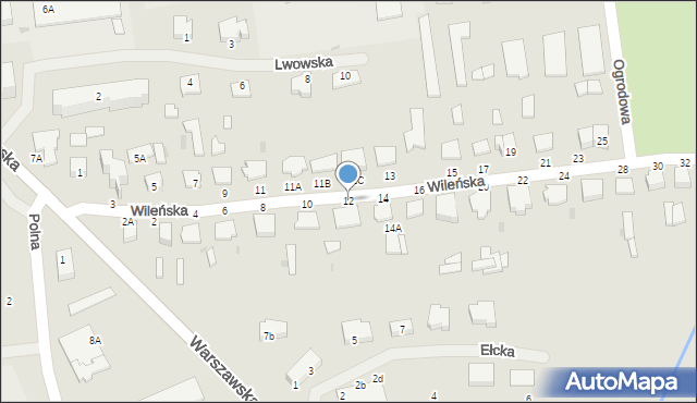Gołdap, Wileńska, 12, mapa Gołdap