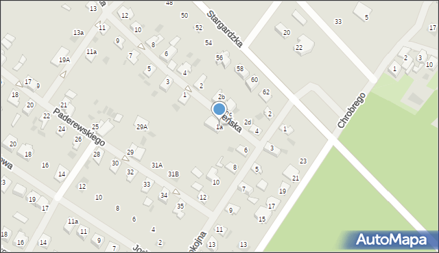 Goleniów, Wileńska, 1a, mapa Goleniów