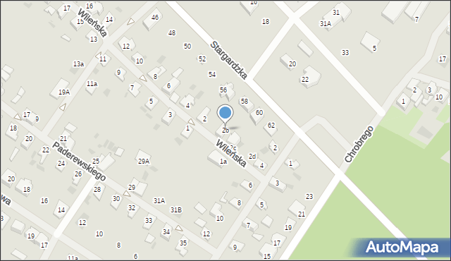 Goleniów, Wileńska, 2b, mapa Goleniów