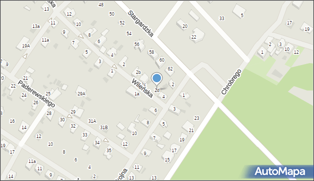 Goleniów, Wileńska, 2d, mapa Goleniów