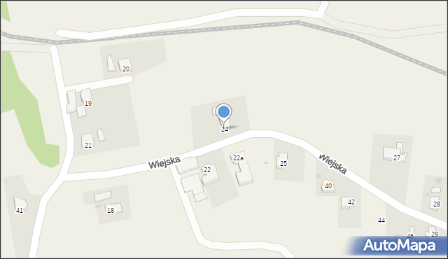 Goleszów, Wiejska, 24, mapa Goleszów