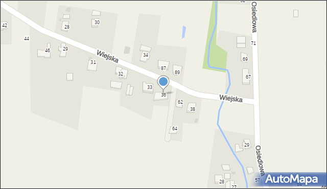 Goleszów, Wiejska, 36, mapa Goleszów