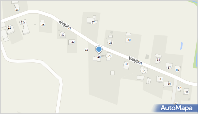 Goleszów, Wiejska, 46, mapa Goleszów