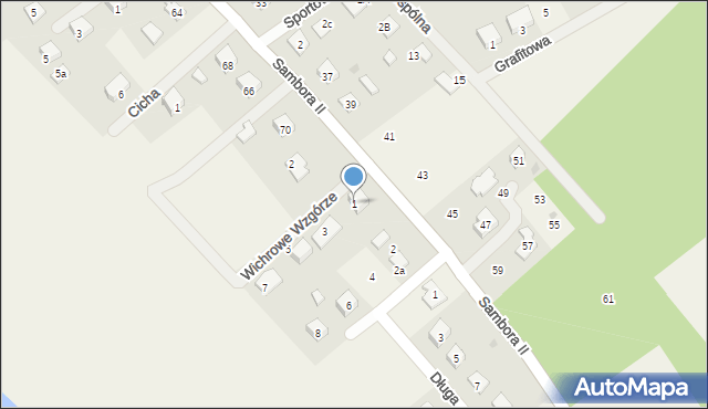 Gołubie, Wichrowe Wzgórze, 1, mapa Gołubie