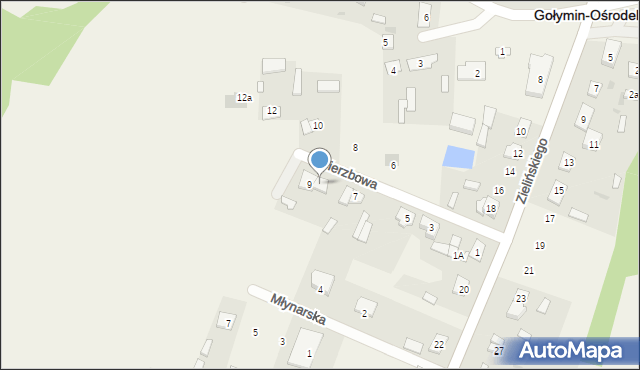 Gołymin-Ośrodek, Wierzbowa, 9a, mapa Gołymin-Ośrodek