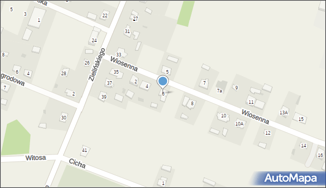 Gołymin-Ośrodek, Wiosenna, 6, mapa Gołymin-Ośrodek