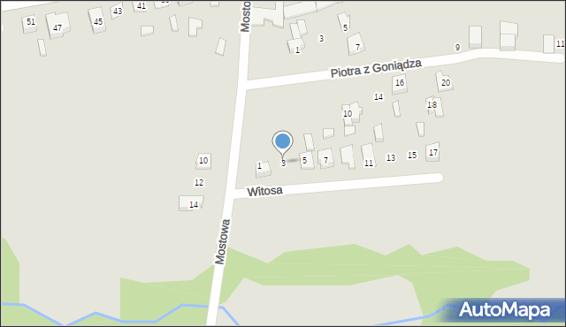 Goniądz, Witosa Wincentego, 3, mapa Goniądz