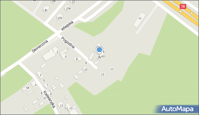 Góra Kalwaria, Wiejska, 9b, mapa Góra Kalwaria