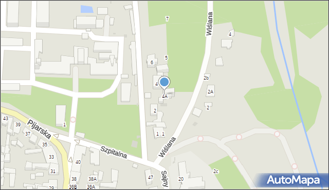 Góra Kalwaria, Wiślana, 3, mapa Góra Kalwaria