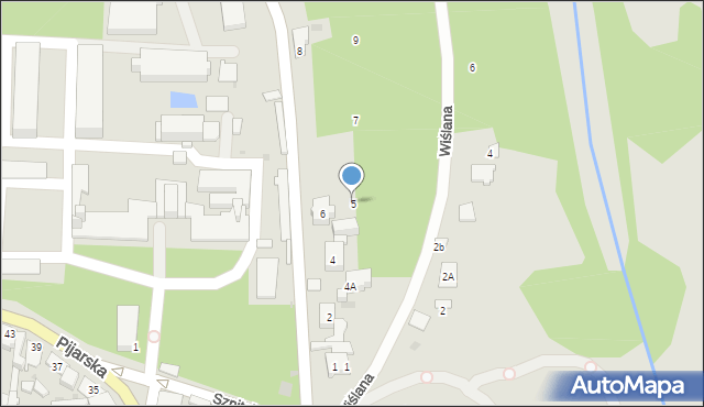 Góra Kalwaria, Wiślana, 5, mapa Góra Kalwaria