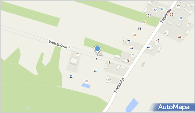 Górki, Wierzbowa, 6, mapa Górki