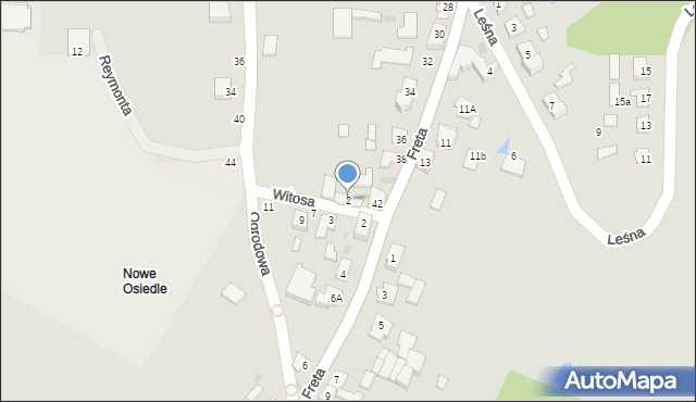 Górzno, Witosa Wincentego, 2, mapa Górzno