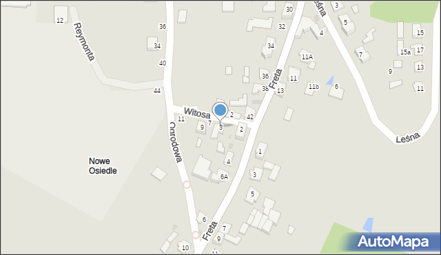 Górzno, Witosa Wincentego, 3, mapa Górzno