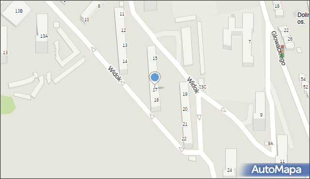 Gorzów Wielkopolski, Widok, 17, mapa Gorzów Wielkopolski