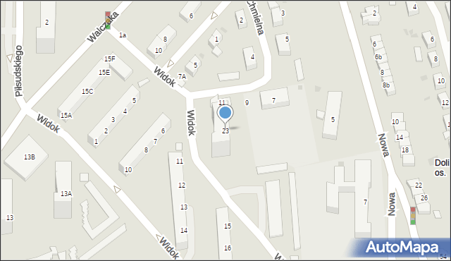 Gorzów Wielkopolski, Widok, 23, mapa Gorzów Wielkopolski