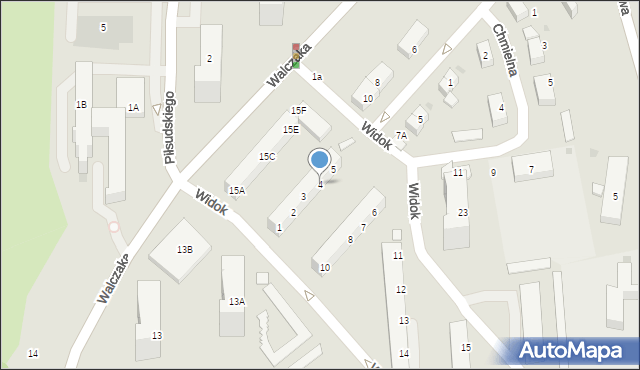 Gorzów Wielkopolski, Widok, 4, mapa Gorzów Wielkopolski