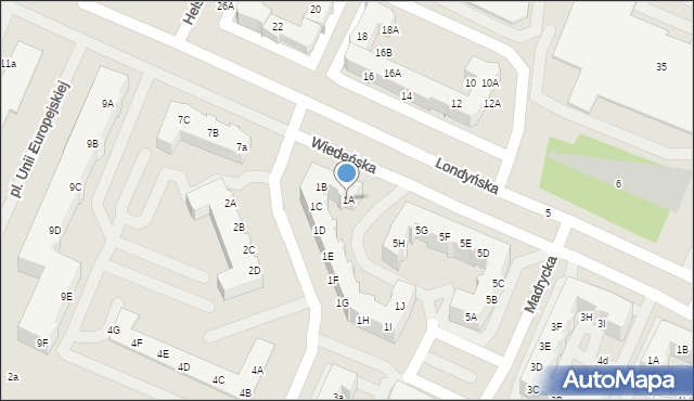 Gorzów Wielkopolski, Wiedeńska, 1A, mapa Gorzów Wielkopolski