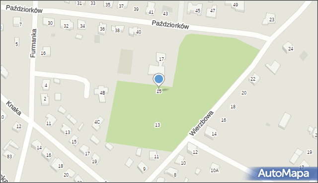 Gorzów Wielkopolski, Wierzbowa, 15, mapa Gorzów Wielkopolski