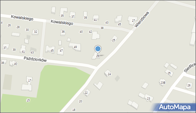 Gorzów Wielkopolski, Wierzbowa, 23, mapa Gorzów Wielkopolski