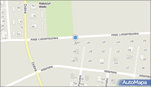 Gorzów Wielkopolski, Wileńska, 132, mapa Gorzów Wielkopolski