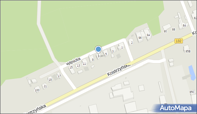 Gorzów Wielkopolski, Witnicka, 7, mapa Gorzów Wielkopolski