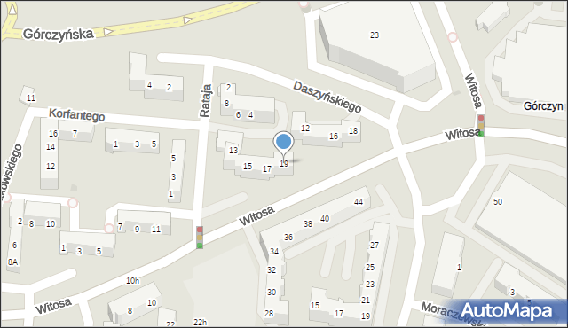 Gorzów Wielkopolski, Witosa Wincentego, 19, mapa Gorzów Wielkopolski