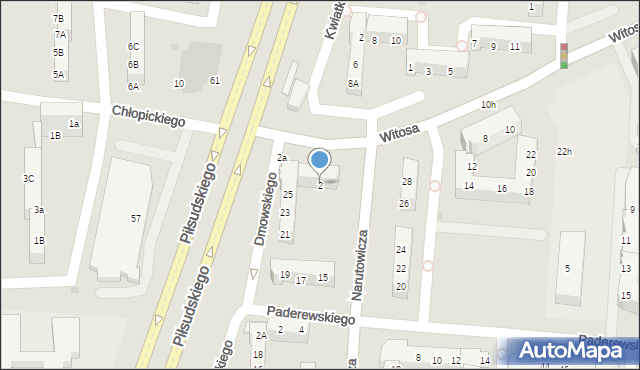 Gorzów Wielkopolski, Witosa Wincentego, 2, mapa Gorzów Wielkopolski