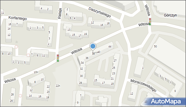 Gorzów Wielkopolski, Witosa Wincentego, 38, mapa Gorzów Wielkopolski