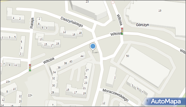 Gorzów Wielkopolski, Witosa Wincentego, 44a, mapa Gorzów Wielkopolski