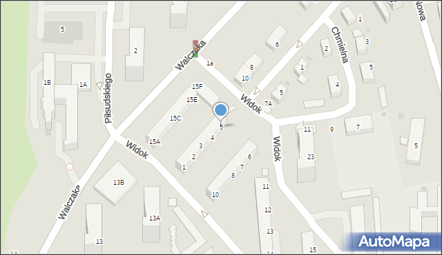 Gorzów Wielkopolski, Widok, 5, mapa Gorzów Wielkopolski