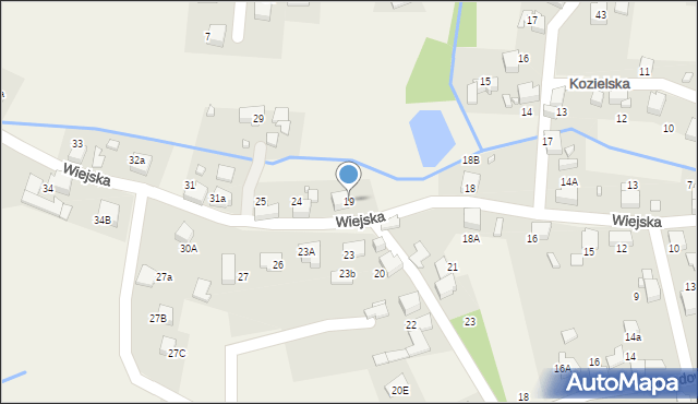 Gorzyce, Wiejska, 19, mapa Gorzyce
