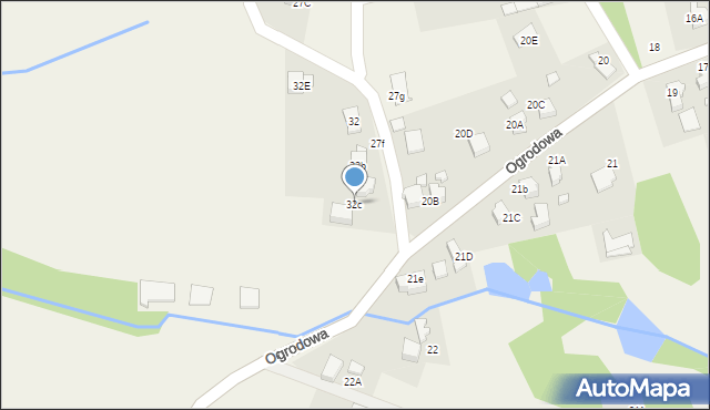 Gorzyce, Wiejska, 32c, mapa Gorzyce
