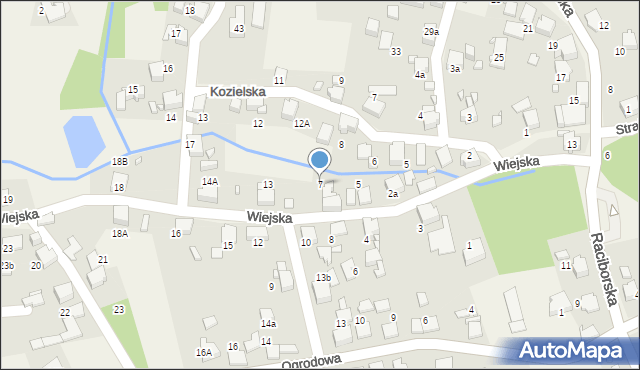 Gorzyce, Wiejska, 7, mapa Gorzyce