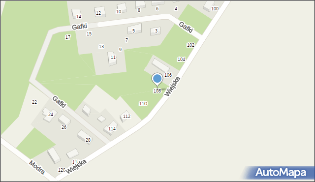 Gościcino, Wiejska, 108, mapa Gościcino