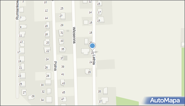 Gościcino, Wiosenna, 22, mapa Gościcino