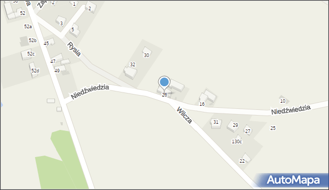 Gościęcice, Wilcza, 26, mapa Gościęcice