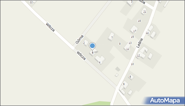 Gościęcice, Wilcza, 6, mapa Gościęcice