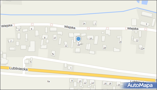 Gosławice, Wiejska, 14, mapa Gosławice