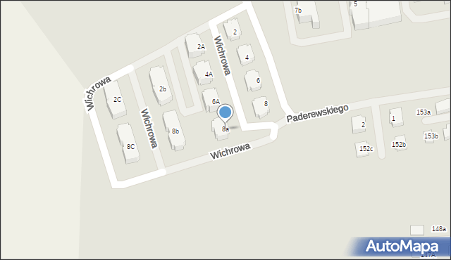 Gostyń, Wichrowa, 8a, mapa Gostyń